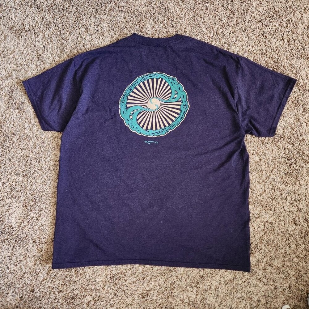 Spiral Art Graphic T-Shirt Short Sleeve Size XL Streetwear Casual Basics
